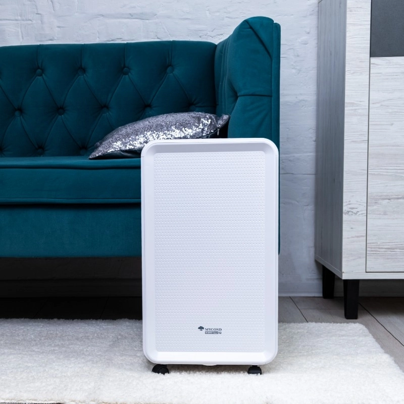 The MyCond Roomer Smart dehumidifier efficiently reduces indoor humidity.